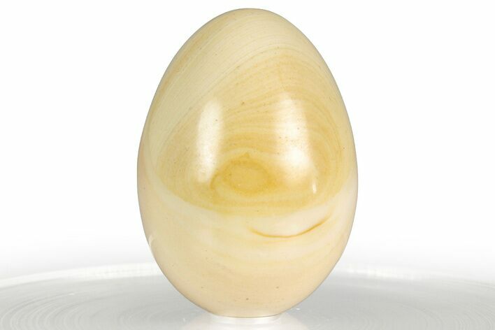 Polished Cream Rhyolite Egg - Philippines #356464